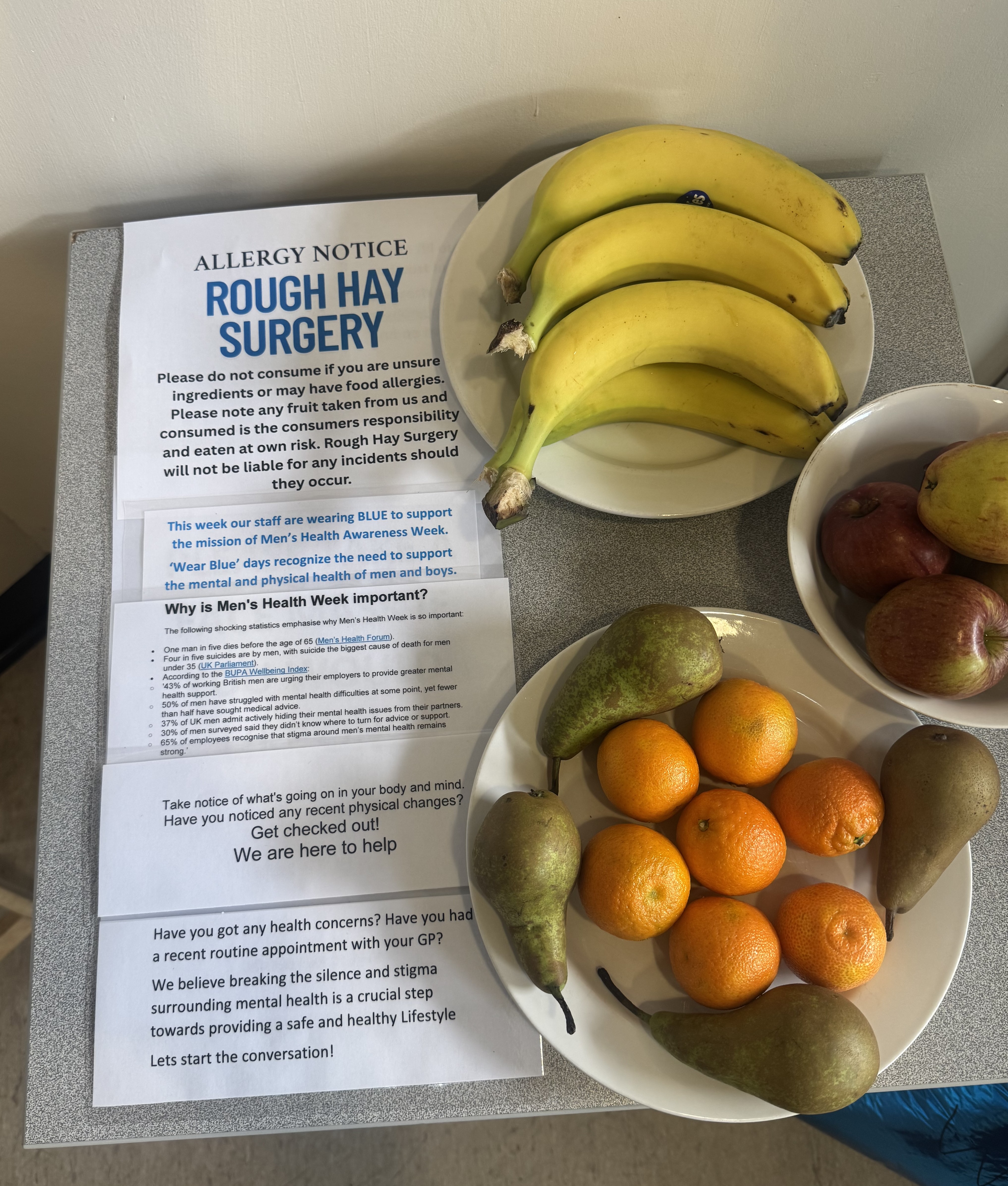 The free fruit available